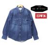 Рубашка в стиле вестерн с длинным рукавом из денима ET2129 Medium Blue L [Edwin] для мужчин
