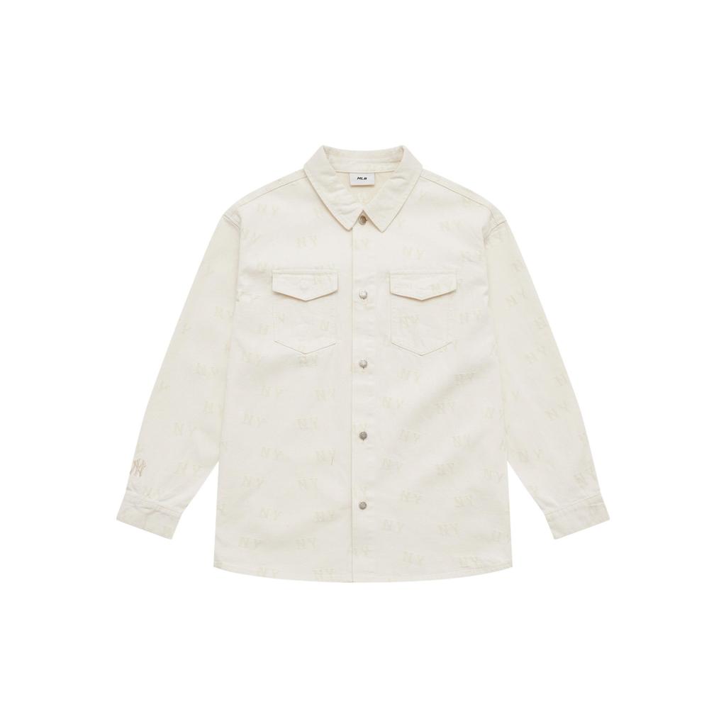 MLB MONOGRAM SS25 Long Sleeved Shirt Unisex Deep Ivory 3ADRM0151-50CRD