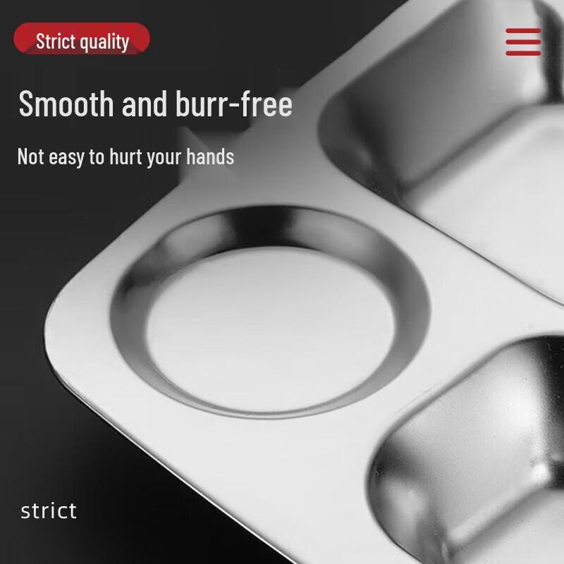 Chahua Stainless Steel Divided Lunch Tray