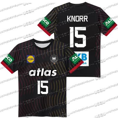 Немецкая Новая Гандбольная Джерси Футболка Быстросохнущая Дышащая Спортивная Одежда С Коротким Рукавом Мужская и Детская Уличная Фитнес Повседневный Топ