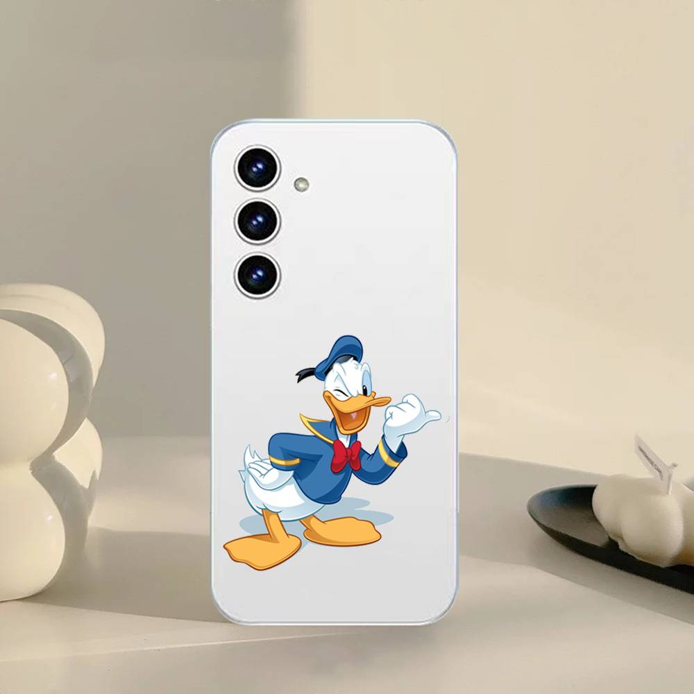 Милый Чехол для Телефона с Дональдом Даком для Samsung Galaxy S21 S22 S23 S24 S25ULTRA FE Ultra Plus5G A52S Прозрачный Чехол