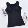 Velvet Thermal Underwear Women Double Layer Winter Warm Vest Tops Intimates Elastic V Neck Sexy Lace Thermal Vest