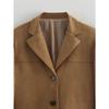Vintage Women Loose Suede Jackets 2024 Fashion Ladies Oversize Brown Faux Leather Outfit for Female HighStreet Chic Clothes Cute