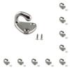 5/10PCS Marine Grade Stainless Steel Fender Hook Fender Eye Hook Marine Boat Hardware Fending Hook Coat Cap Hook Accessorie