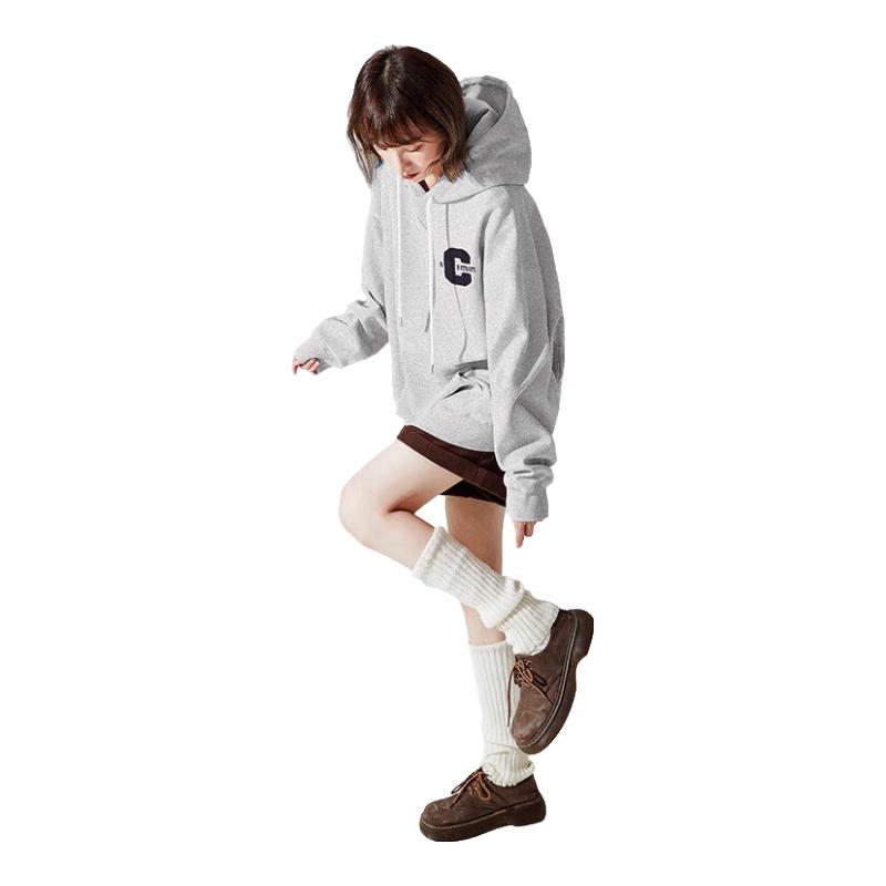 TonLion 2024 Women's Embroidered Letter Hooded Sweatshirt