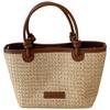 "2025 Summer Beach Straw Woven Handbag with Rope Knot Design"