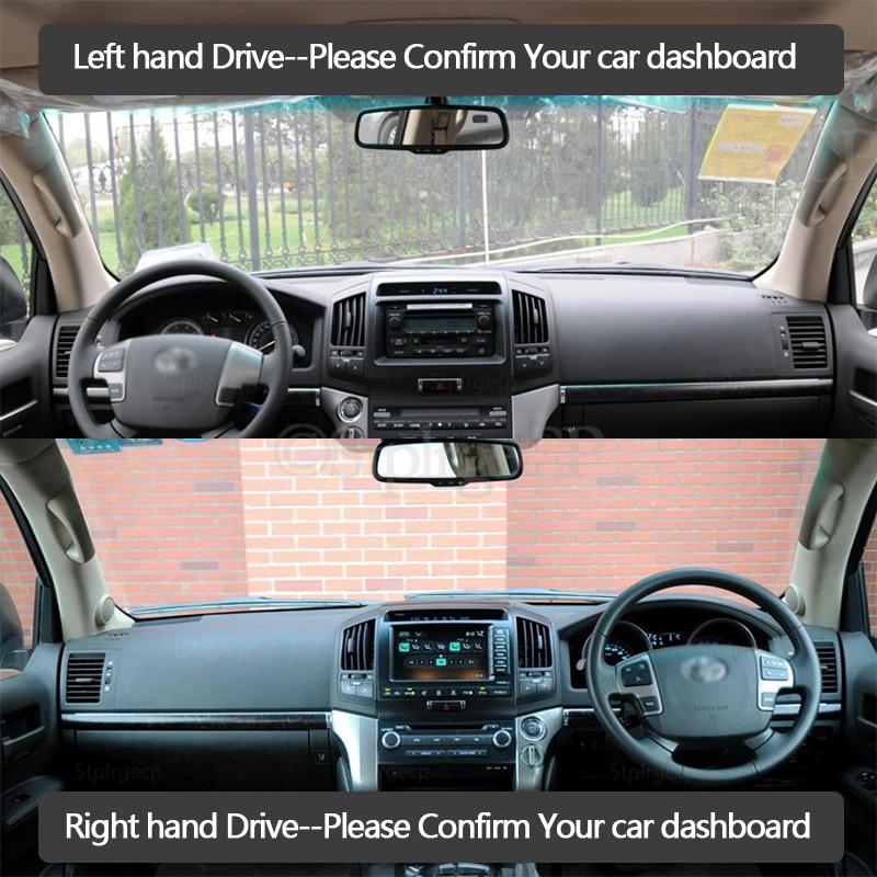Чехол на приборную панель из искусственной кожи, ковер, аксессуары для стайлинга автомобилей для Toyota Land Cruiser 200 J200