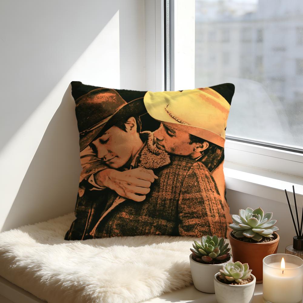 Brokeback Mountain Cushion Cover Cozy Velvet Throw PillowSoft Warm Cushion For Sofa Bed