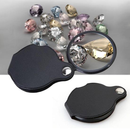 Slim Thin Reading Pocket Magnifying Glass 60mm 6x Loupe Folding Magnifier