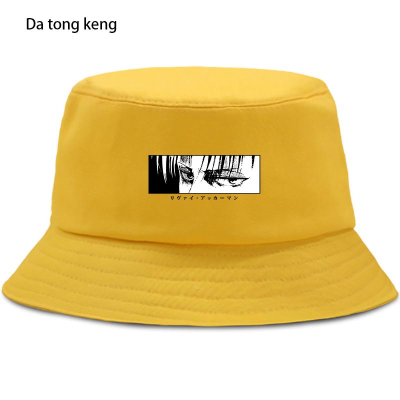 2023 аниме Атака Титанов летняя шляпа женская панама-ведро унисекс дизайн плоский козырек японское аниме шляпа рыбака