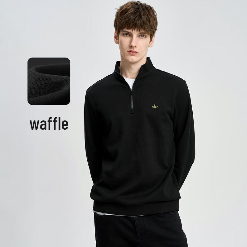Navigare Men's Antibacterial Warm Waffle Half-Zip Sweatshirt