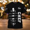 Men T-shirt Chef Broad Oversized Tops Punk 3D Print T Shirt Male Casual Fashion Summer Crew Neck Short Sleeve Daily