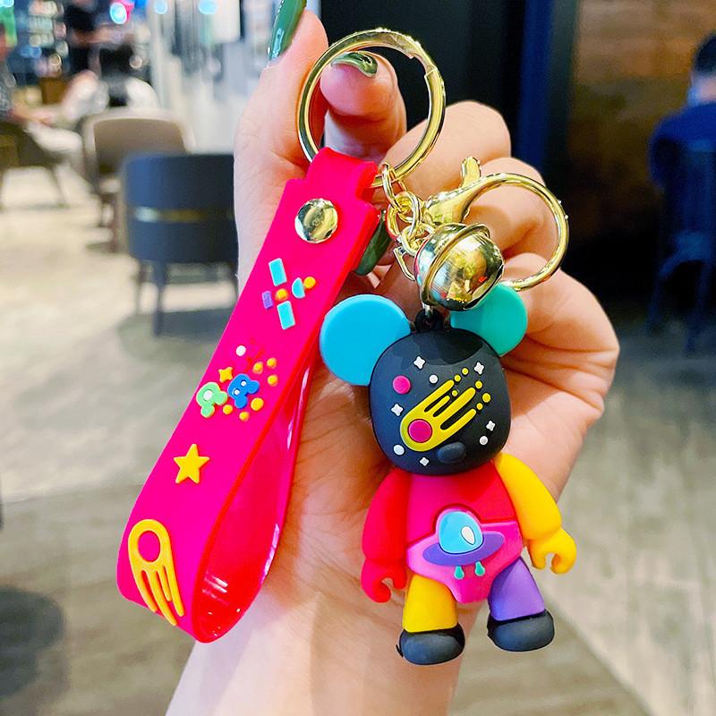 Очаровательный Креативный Красочный Брелок-Медведь-Граффити Идеально Подходит для Пар и Подарков