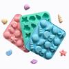 Silicone Material Seashell Chocolate Molds Reusable Starfish Candy Mold  For Baking