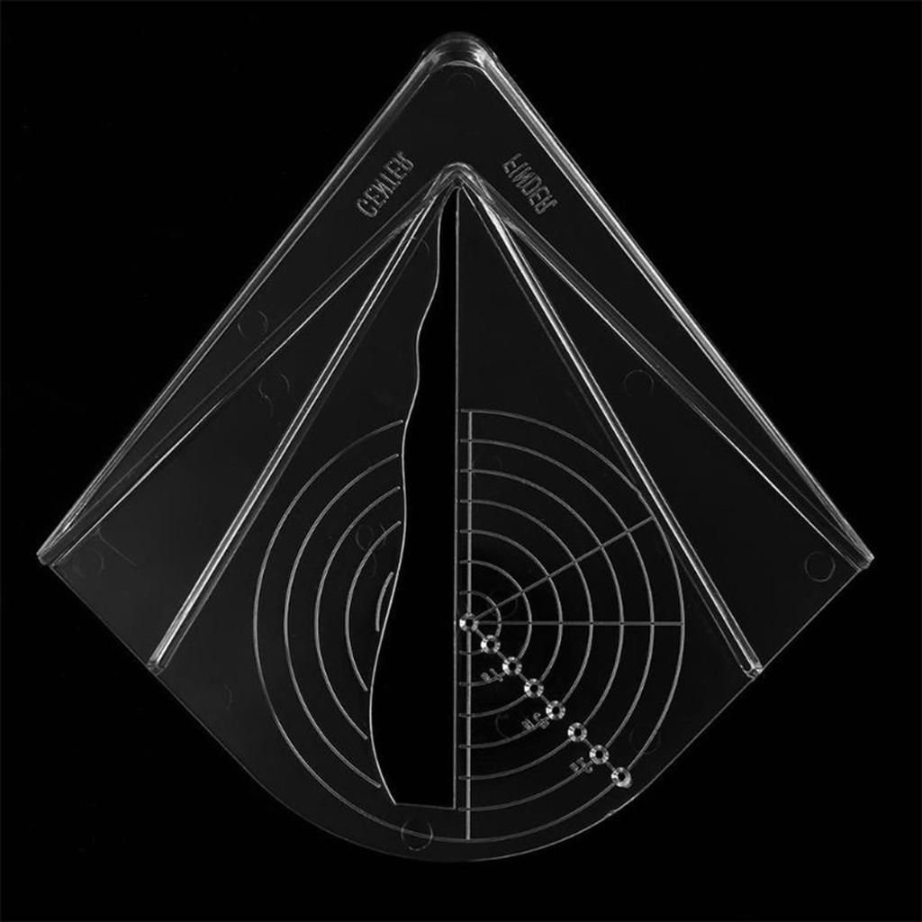 Прозрачный центроискатель для квадратных, круглых, восьмиугольных и шестиугольных материалов, измерительные инструменты для деревообработчиков