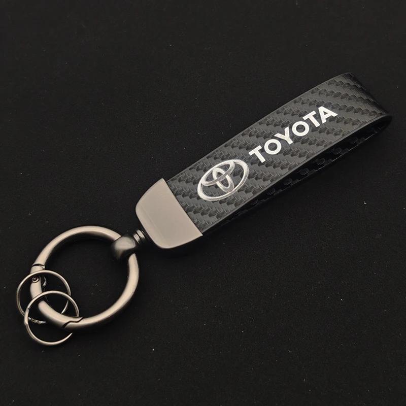 Металлический кожаный брелок для ключей Автомобильный брелок для Toyota TRD Yaris Rav4 CHR Yaris Prius Avensis Corolla Camry Highlander Hilux Land Cruiser