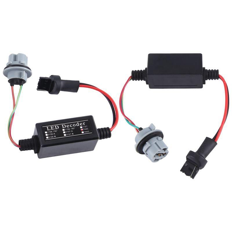 A03E-1 Pair Black 7440 LED Light Fault Decoder Brake Light Fault Decoder Signal Light Fault Decoder Light Fault Decoder
