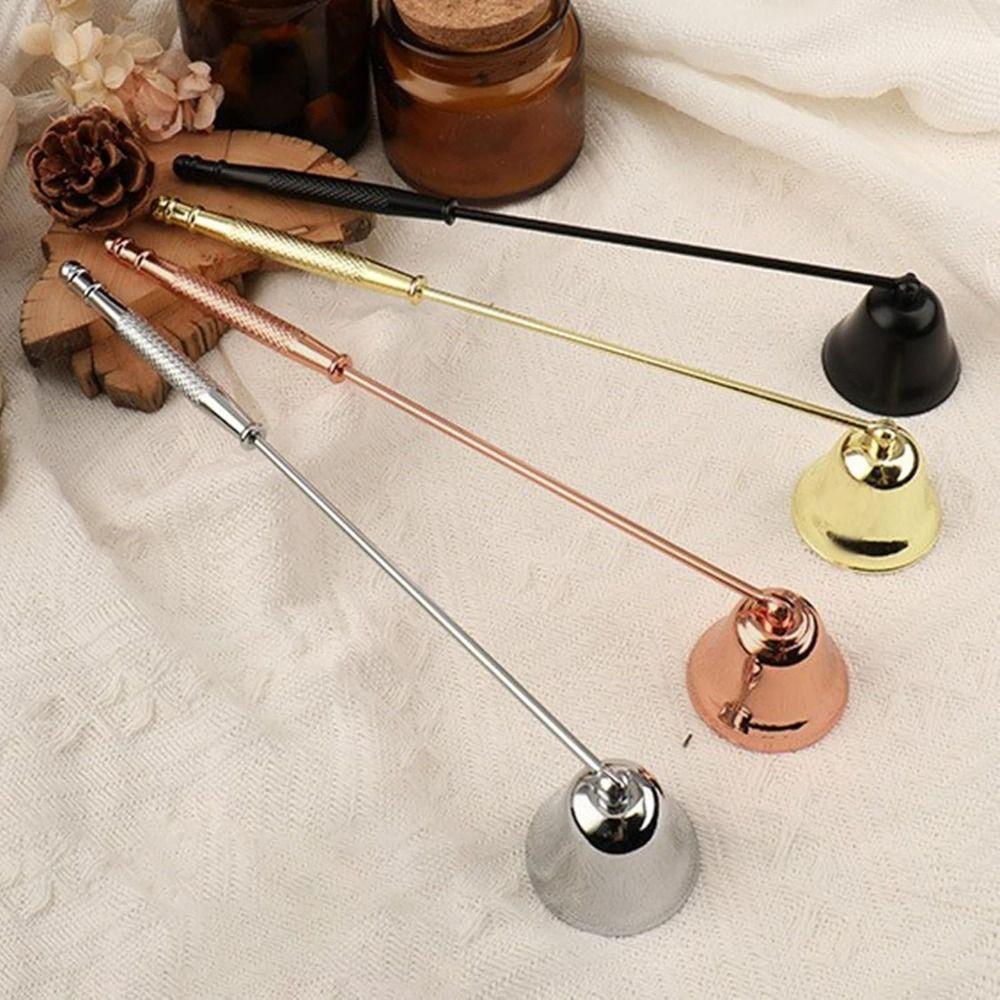 Stainless Steel Candle Flame Snuffer Bell Shape Cover Candle Stopper Wick Snuffer for Home Safety