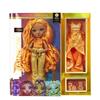 Poupée mannequin Rainbow High S4 - Meena Fleur - Orange - Accessoires inclus
