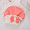 Hair Absorbent Hat Soft Thicken No Shedding Bowknot Dry Hair Breathable Double