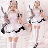 Аниме Yosuga no Sora COSPLAY Kasugano Haruka COS Хэллоуин Косплей Лолита наряд горничной платье + фартук + рукава + головной убор + галстук