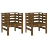 VidaXL Lot de 2 Chaises de Jardin, Sièges avec Accoudoirs, Fauteuils avec Dossier, Meubles de Jardin Patio, Scandinave, 825131