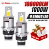 2 шт. Светодиодные лампы для фар автомобиля D2S D4S 1000 Вт 100000 лм D2R D4R LED Canbus Турбо Автомобильная лампа Двустороннее освещение Plug&Play 6500K 12 В