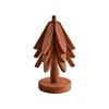 3Pcs Wooden Trivets for Hot Dishes Creative Tree Shape Coaster Set Non-Slip Heat Insulated Placemat Folding Wood Table Plate Mat with Stand for Teapot