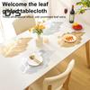 6Pcs Kitchen Placemat Set High Temperature Resistant Gold-Stitched Leaf Shape Dining Place Mat Table Setting Accessory