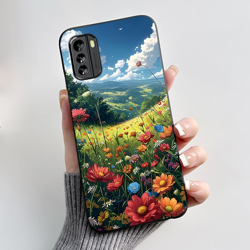 Популярный мультяшный черный чехол для Nokia G60 5G Милый щенок, летящий в небе, узорчатый корпус для Nokia G100, противоударный мягкий корпус