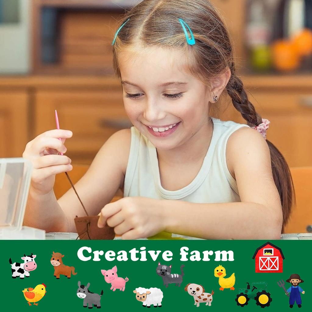 Наборы для шитья животных своими руками, развитие мелкой моторики, фетровые игрушки, забавные фетровые поделки с животными, раннее детское образование, сенсорный набор для шитья, праздничные подарки