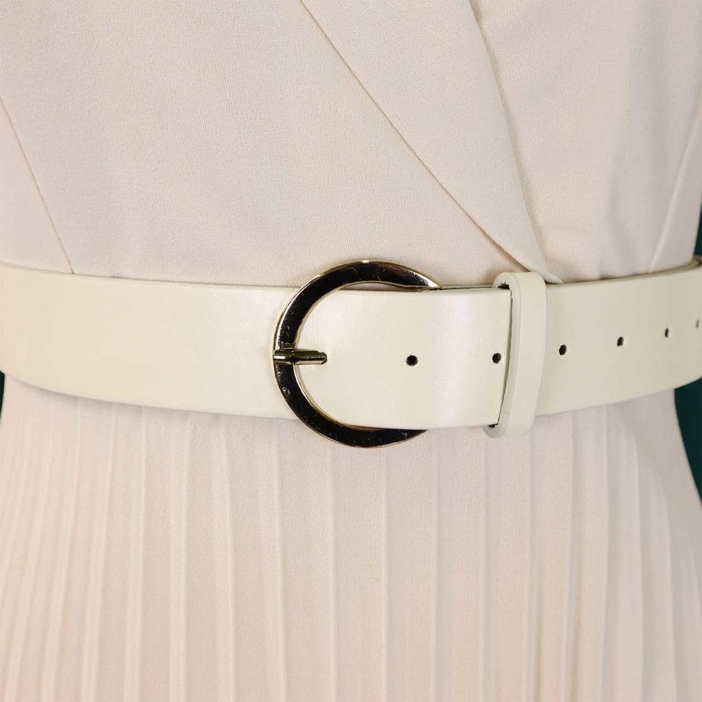 LYRIA Fashion Full Sleeve Notched Neck Solid High Waist Belt Dress Women Autumn Office Lady Pleated Long Africa Midi Dresses 5XL