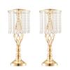 VEVOR 12PCS 49cm/19.3” Tall Crystal Wedding Flower Stand, Metal Wedding Centerpiece Vase