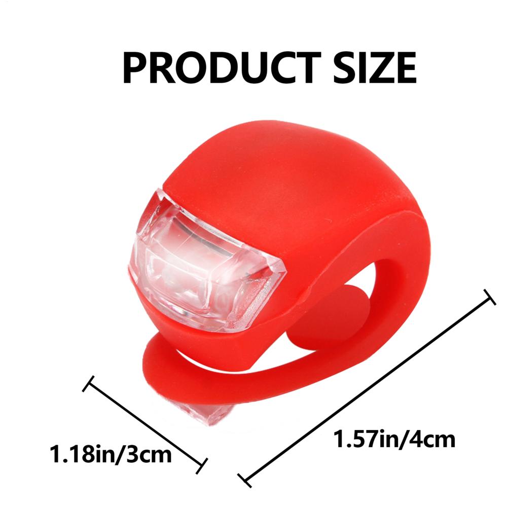 1pcs LED Silicone Bicycle Front Rear Light Set 3 Modes Waterproof MTBMountain Road Bike Cycling Headlight Tail Warning Lamp