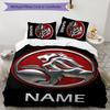 3pcs Football30 Cover Set - Personalized Name, HD Printed Bedding with 1 Cover and 2 Pillowcases - Perfect for Home Decor, Easy Care