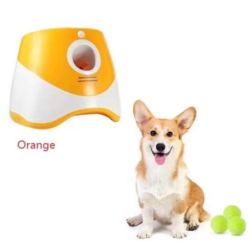 Dog Tennis Launcher Automatic Chase For Pet Dogs Mini Tennis Throwing Pinball Machine Rechargeable Fun Interactive Throw