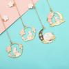 1Pcs Cute Rabbit Bookmark Metal Hollow Book Page Pagination Exquisite Book Clip Portable Book Page Marker