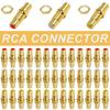 2/4/8 шт. RCA Штекер Позолоченный Адаптер-конвертер RCA Двойное Гнездо Прямой Разъем с Винтовыми Гайками