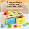 Geometric Kids Wooden Coin Box With Color Matching And Cognitive Toy Learning