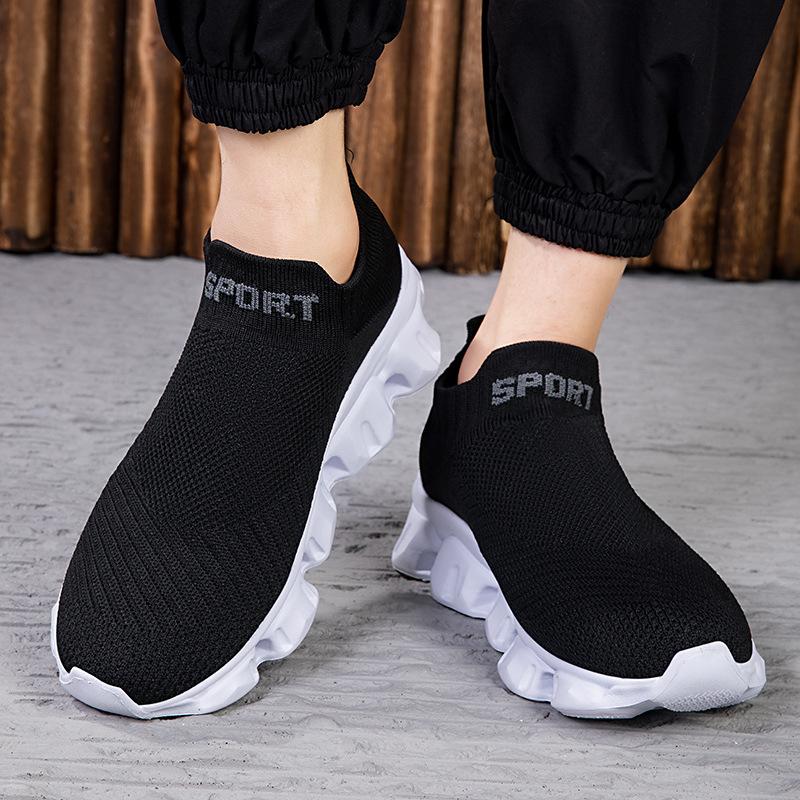Large Size Women's Shoes Breathable Casual Sports Shoes Women's Light Soft Foot Cover Couple Shoes Lazy Shoes Fly-woven Socks Shoes