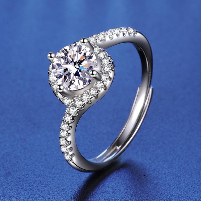 Танцизное классическое кольцо из стерлингового серебра 925 пробы с муассанитом, женские ювелирные изделия, свадебное обещание, подарок для вечеринки