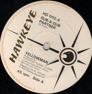 12-дюймовая пластинка YELLOWMAN  RubADub Partner HD050 Hawkeye 1983 UK Регги Ска  Даб Б/у