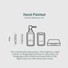 Премиальный керамический набор аксессуаров для ванной из 3 предметов | Современный набор для ванной ручной росписи с дозатором для мыла 300 мл, подставкой для зубных щеток и мыльницей |