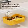 Sink Drain Strainer Basket Sink Washing Basin Anti Leak Filter Basin Suction Cup Rack One Click Press Type Grid Drain Storage