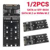 Адаптер M2 к SATA Конвертер SFF8654 для NVMe SSD Двойная совместимость для материнской платы настольного ПК Карта расширения Плата-райзер M2