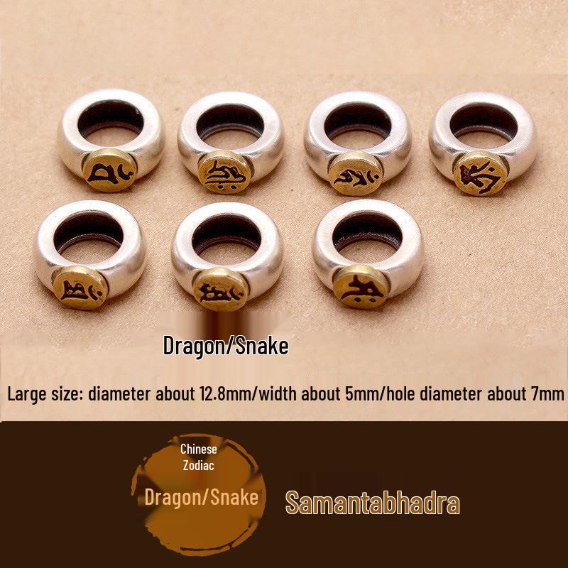 Браслет Двенадцать Знаков Зодиака на санскрите с рунами Восьми Божеств-Хранителей - Бусины, Нить для рук, Украшения.