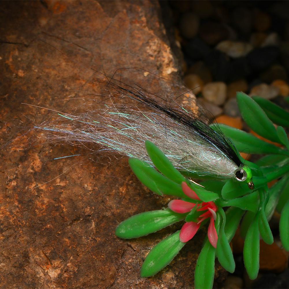 6 шт. раненый ледяной даб Minnow Fly EP шелковистое волокно наживка стример муха