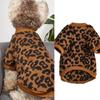Puppy Pullover Dogs Pet Sweater Winter Leopard Print French Bulldog Winter Warm Sweater Pet Apparel Clothing