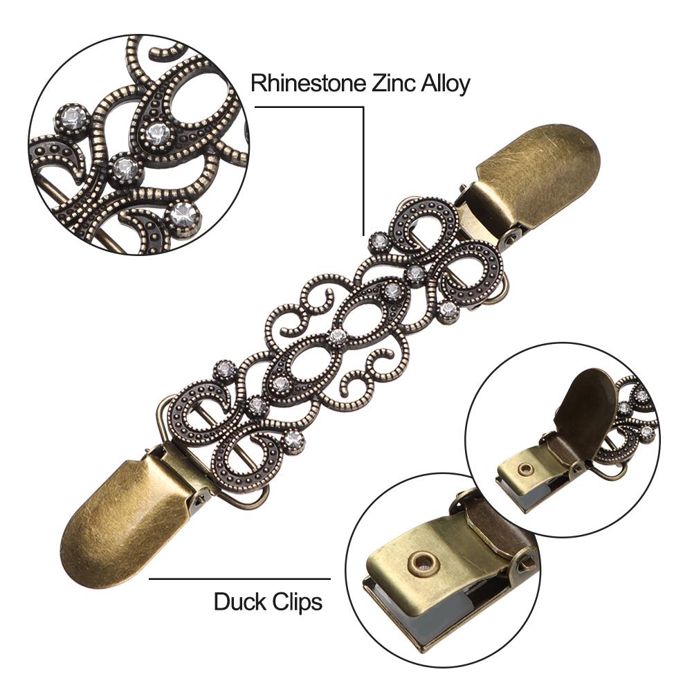 Trendy Shirt Collar New Retro Cardigan Clip Duck Clip Clasps Sweater Blouse Pin Shawl Brooch