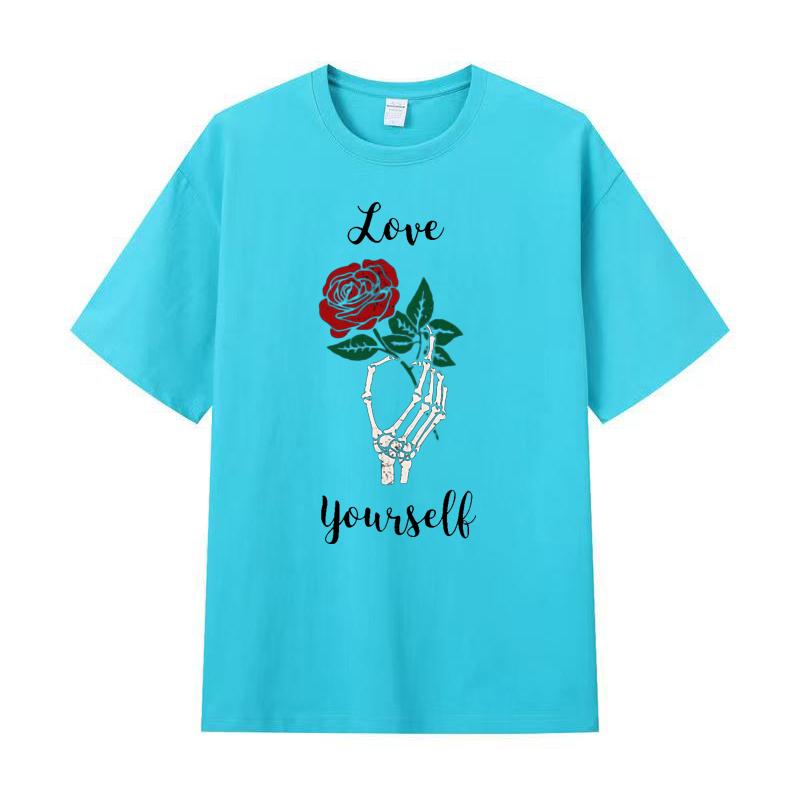 Летняя мужская футболка высокого качества из хлопка с короткими рукавами и принтом, женская футболка, модная спортивная рубашка, повседневный топ для бега